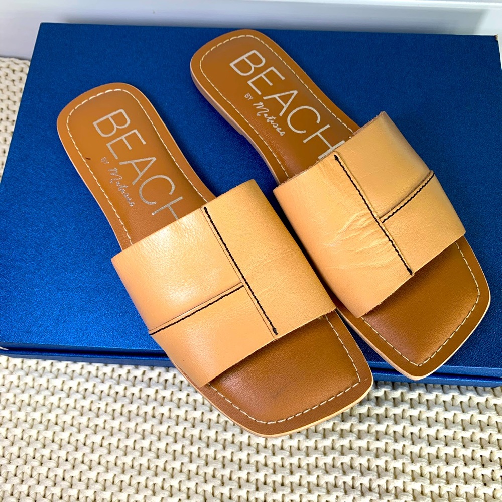 Tan Slide Sandals